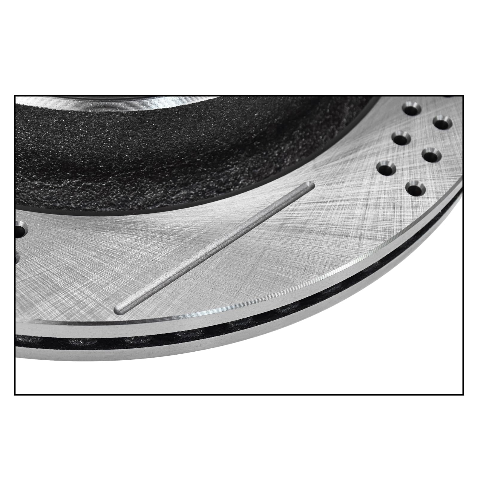 High-Performance Front & Rear Slotted Brake Rotors with Ceramic Pads for Dodge Challenger & Magnum (AWD/RWD) - Not Compatible with Dodge Charger - Perfect for Racing & Daily Driving