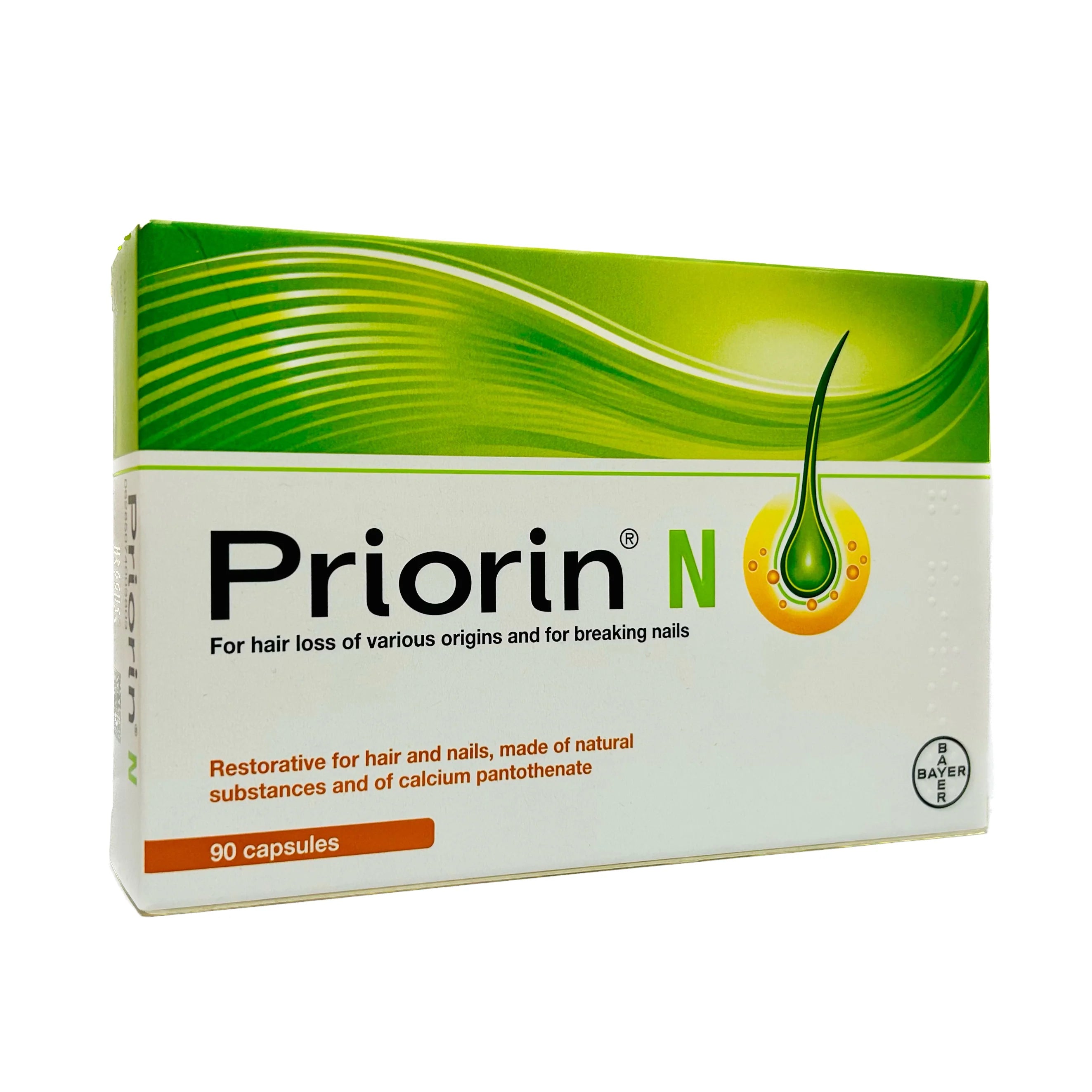Priorin N Hair Growth Supplement - 90 Capsules with Free Gift (Honey & Ginseng Sachet) | Natural Solution for Thinning Hair & Hair Loss | Perfect for Men & Women Seeking Healthier Hair