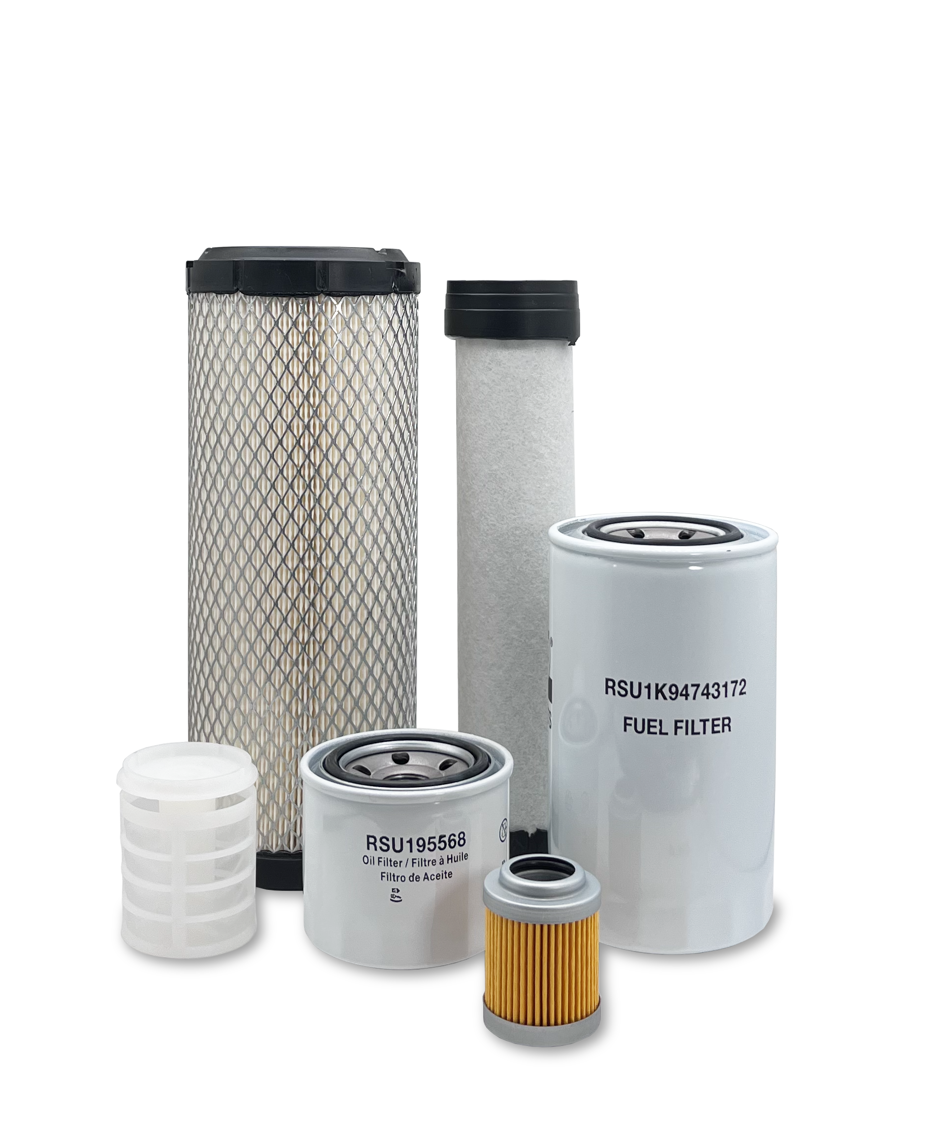 HERO® Maintenance Filter Kit for Takeuchi TB250 Excavator - Air, Oil & Fuel Filters Replacement Set for Heavy-Duty Construction Equipment