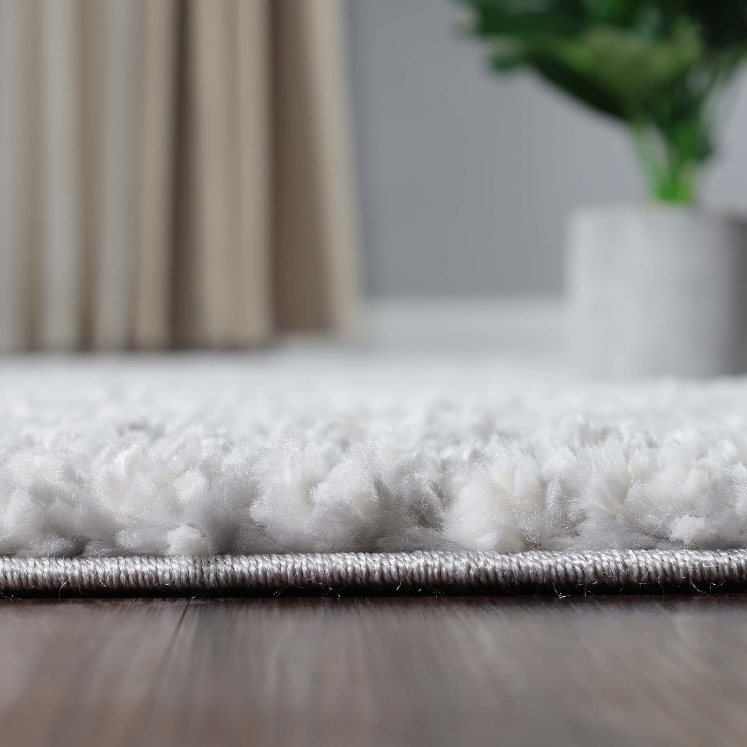 Rhea Geometric Bohemian Plush Shag Area Rug - Soft Non-Slip Indoor Floor Carpet for Living Room, Bedroom & Nursery | Modern Home Decor