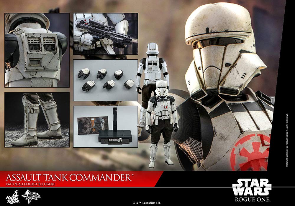 Hot Toys HT907736 1:6 Scale Assault Tank Commander Action Figure - Rogue One: A Star Wars Story Collectible (White) | Perfect for Star Wars Fans, Display & Action Figure Collectors