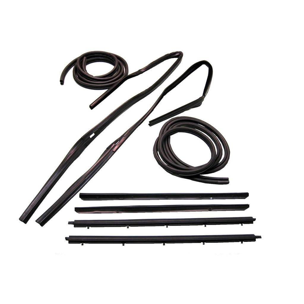 KG1001-8 Complete Glass Run Channel Kit - Inner & Outer Belt Weatherstrip for Car Doors (Driver & Passenger Side) | Universal Fit for Sedans, SUVs & Trucks | Weatherproof Seal & Noise Reduction