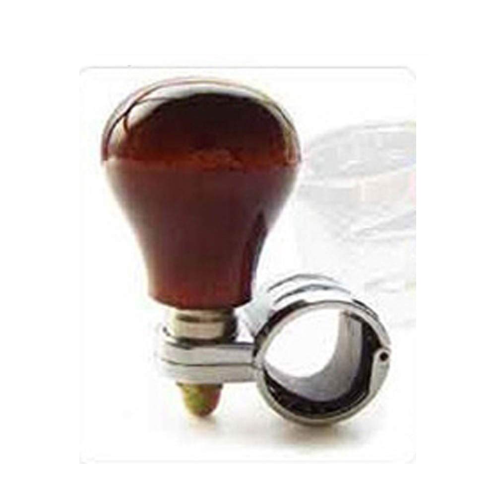 Luxury Wooden Car Steering Wheel Spinner - Dark Wine for All Models