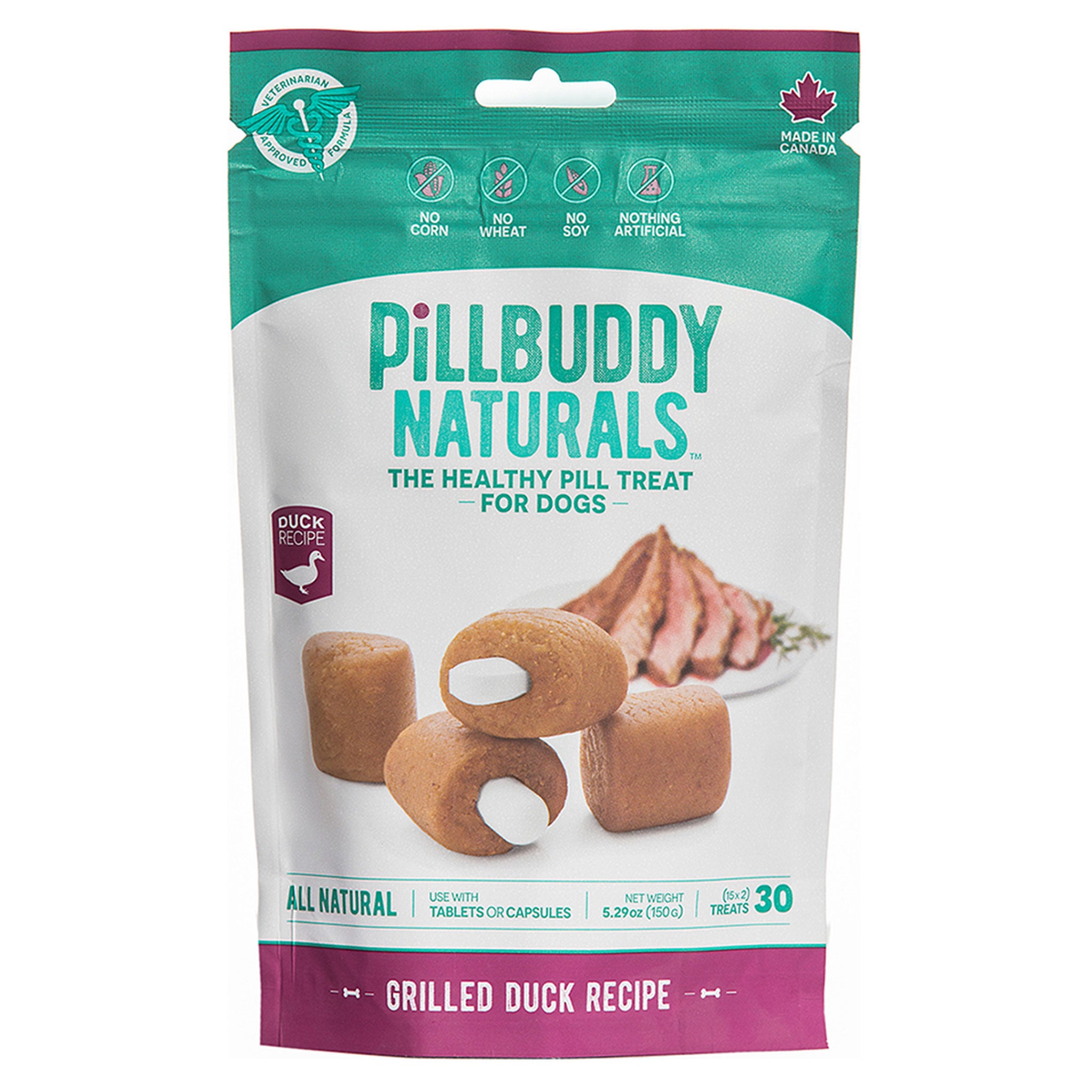 Complete Natural Duck Dog Supplements for Joint Health & Immunity - Buddy Naturals Nutrition Pills for Active & Senior Dogs - Perfect for Daily Wellness & Mobility Support