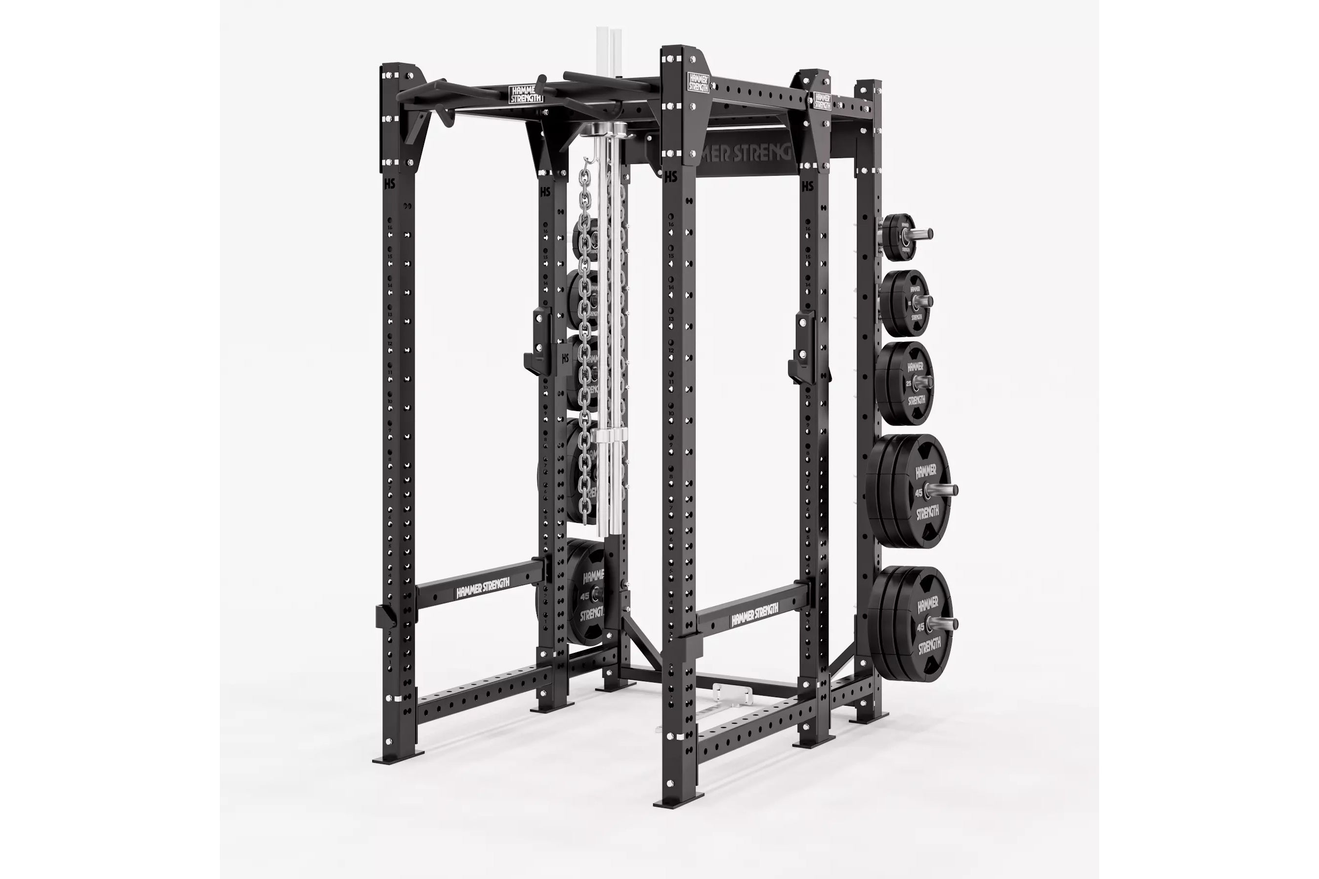 Hammer Strength HD Elite ID Power Rack - Heavy Duty Home Gym Equipment for Strength Training & Weightlifting | Perfect for Garage Gym, CrossFit & Powerlifting Workouts