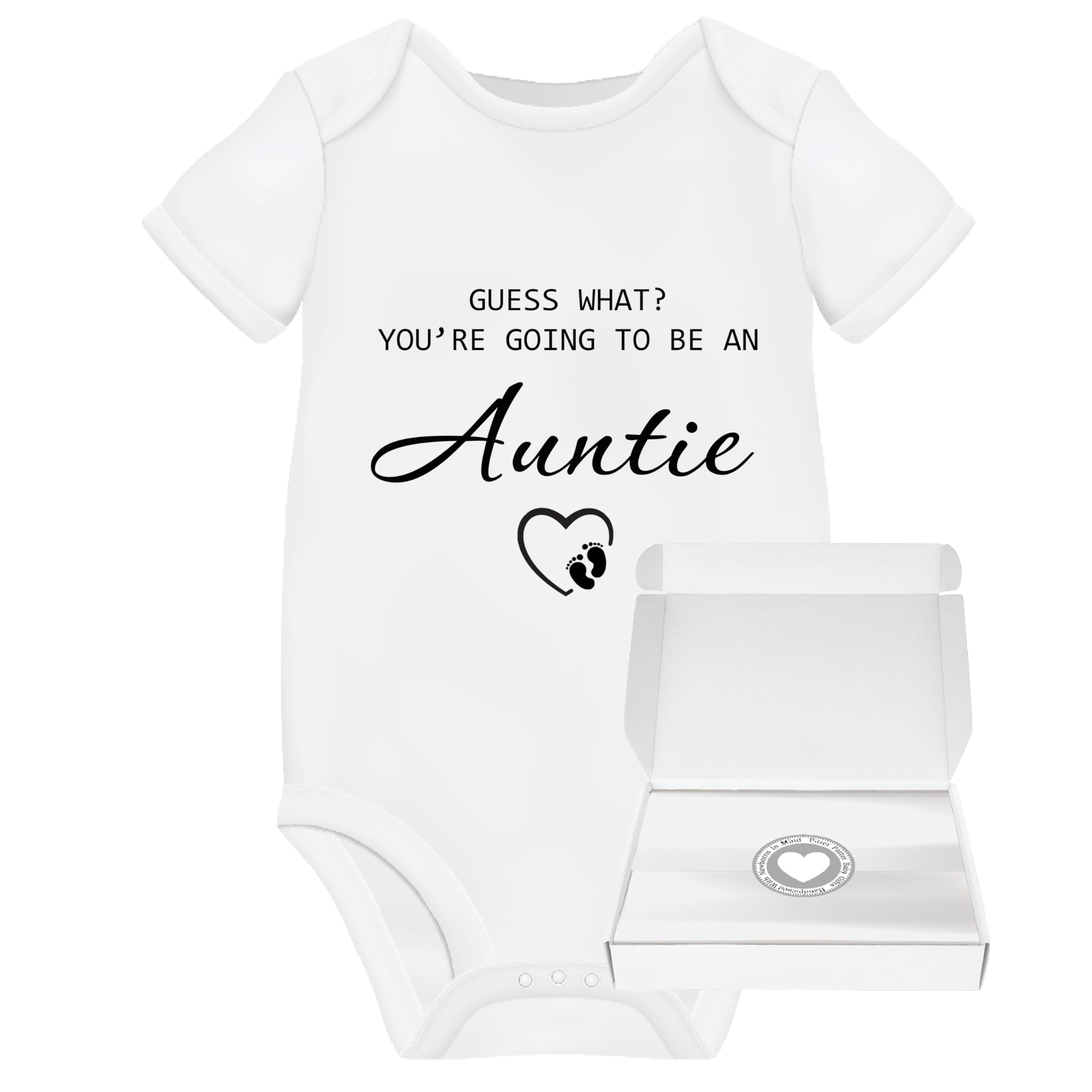 Pregnancy Announcement Onesie - 'You're Going to Be an Auntie' Baby Grow Bodysuit - Cute Surprise Reveal Gift for New Aunts - Perfect for Gender Reveals & Baby Showers