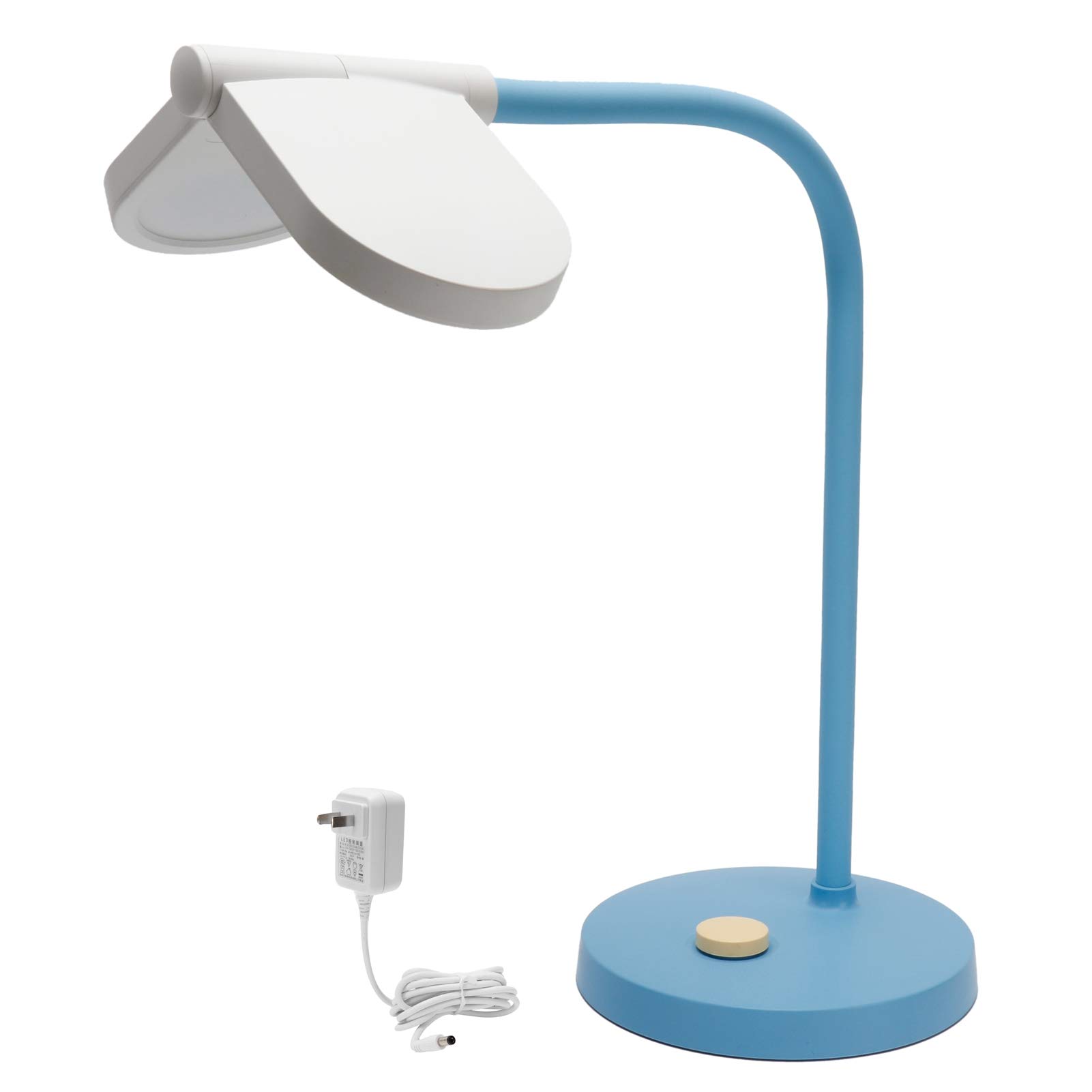 Walfront LED Desk Lamp with Stepless Dimming, Eye-Caring Reading Light for Kids, No Flicker, 9.5W Energy Efficient, US Plug (100-240V) - Perfect for Study, Office, and Bedroom Use