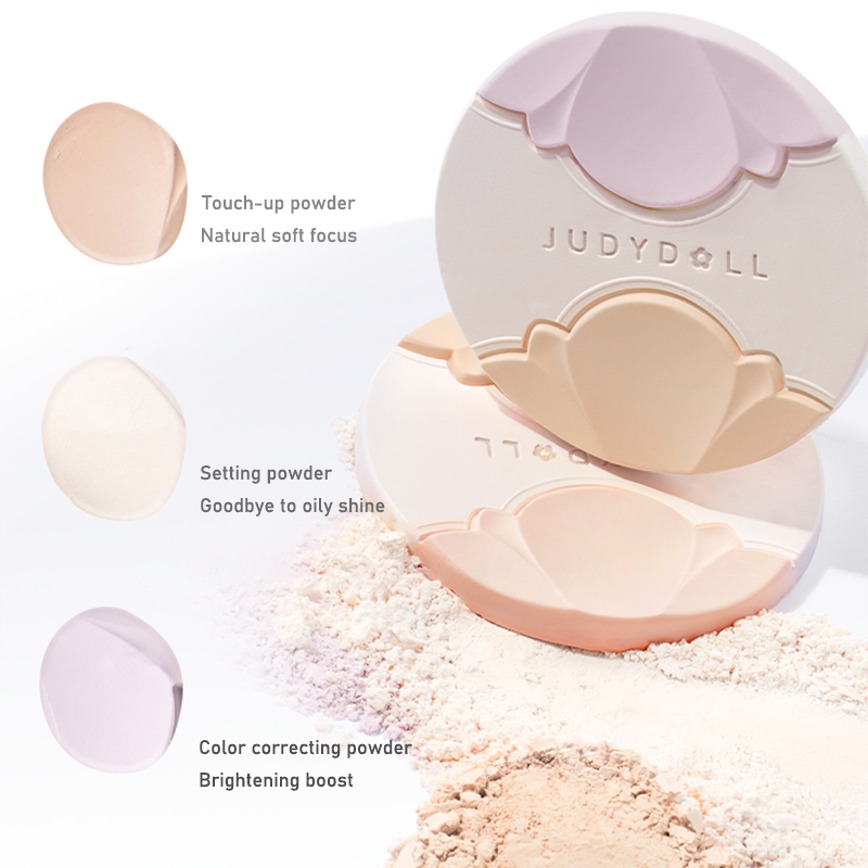 Judydoll Glamorous Glaze Pressed Powder Compact - Oil Control & Shine-Free Makeup for All-Day Wear | Perfect for Daily Use, Office & Special Occasions