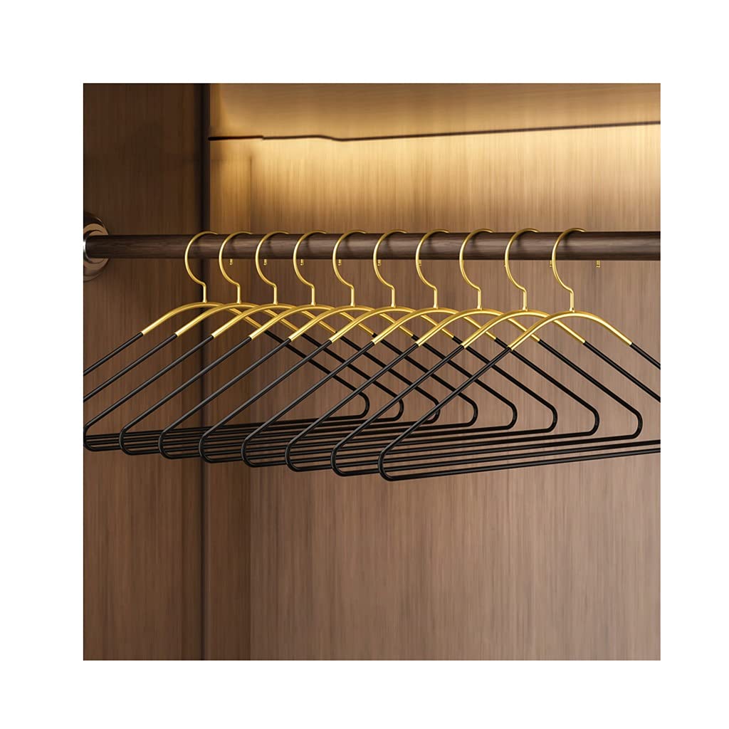 TOMYEUS 10-Pack Non-Slip Non-Marking Clothes Hangers - Heavy Duty Space Saving Coat Hangers for Wardrobe, Closet, Laundry Room & Balcony Clothes Drying Organization