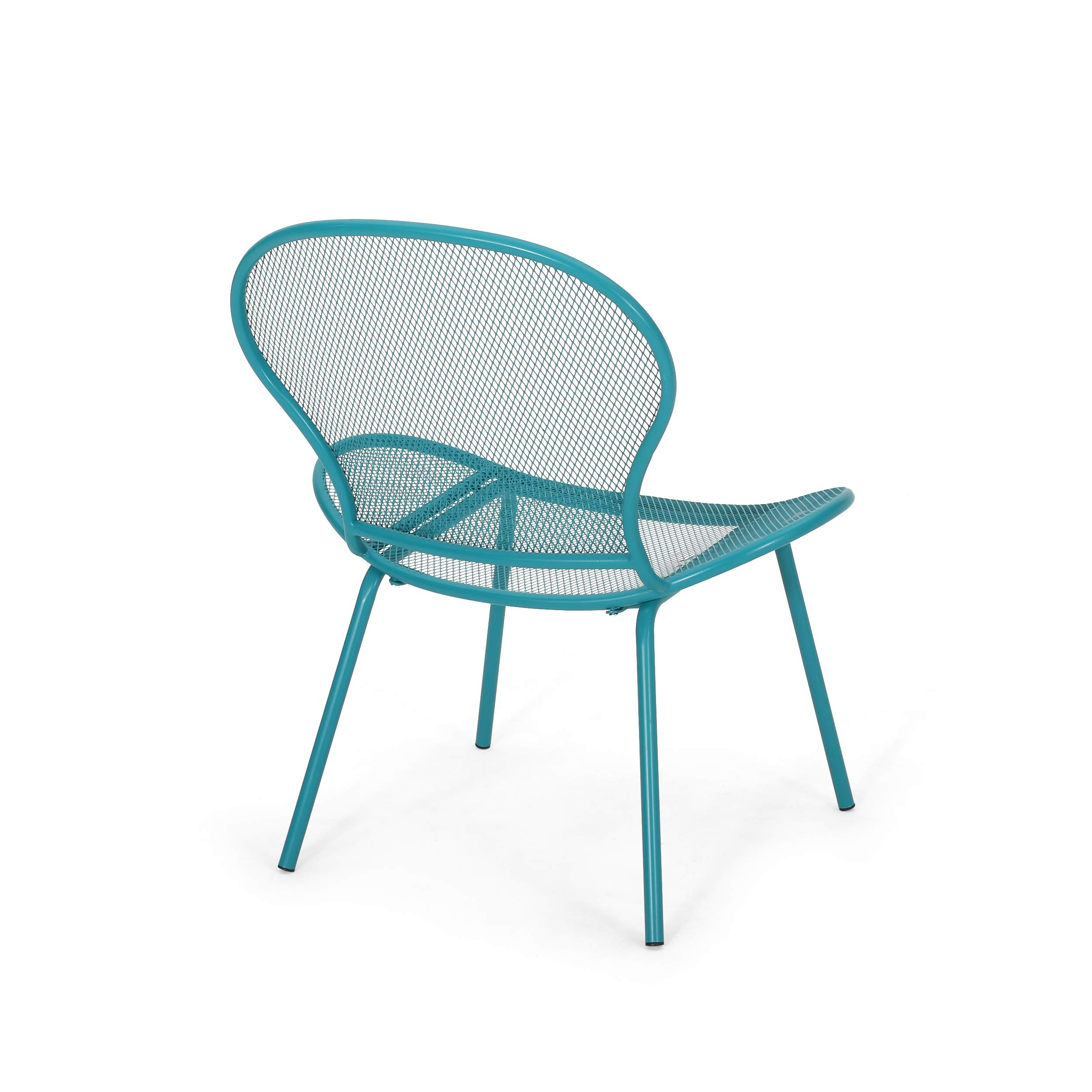 310352 Matte Teal Patio Dining Chairs - Outdoor Furniture Set for Garden, Poolside & Backyard Entertaining | Great Deal Furniture