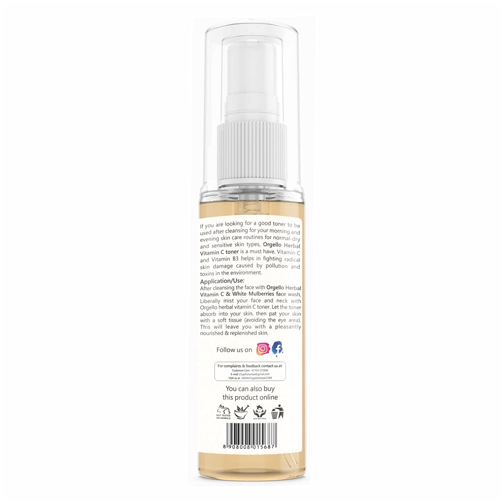 Organic Herbal Walnut Scrub 60g + Rose Water Facial Mist Toner 100ml + Vitamin C Toner 100ml - 3-Piece Skincare Set for Exfoliation, Hydration & Brightening | Perfect for Daily Face Care Routine & Spa Day at Home