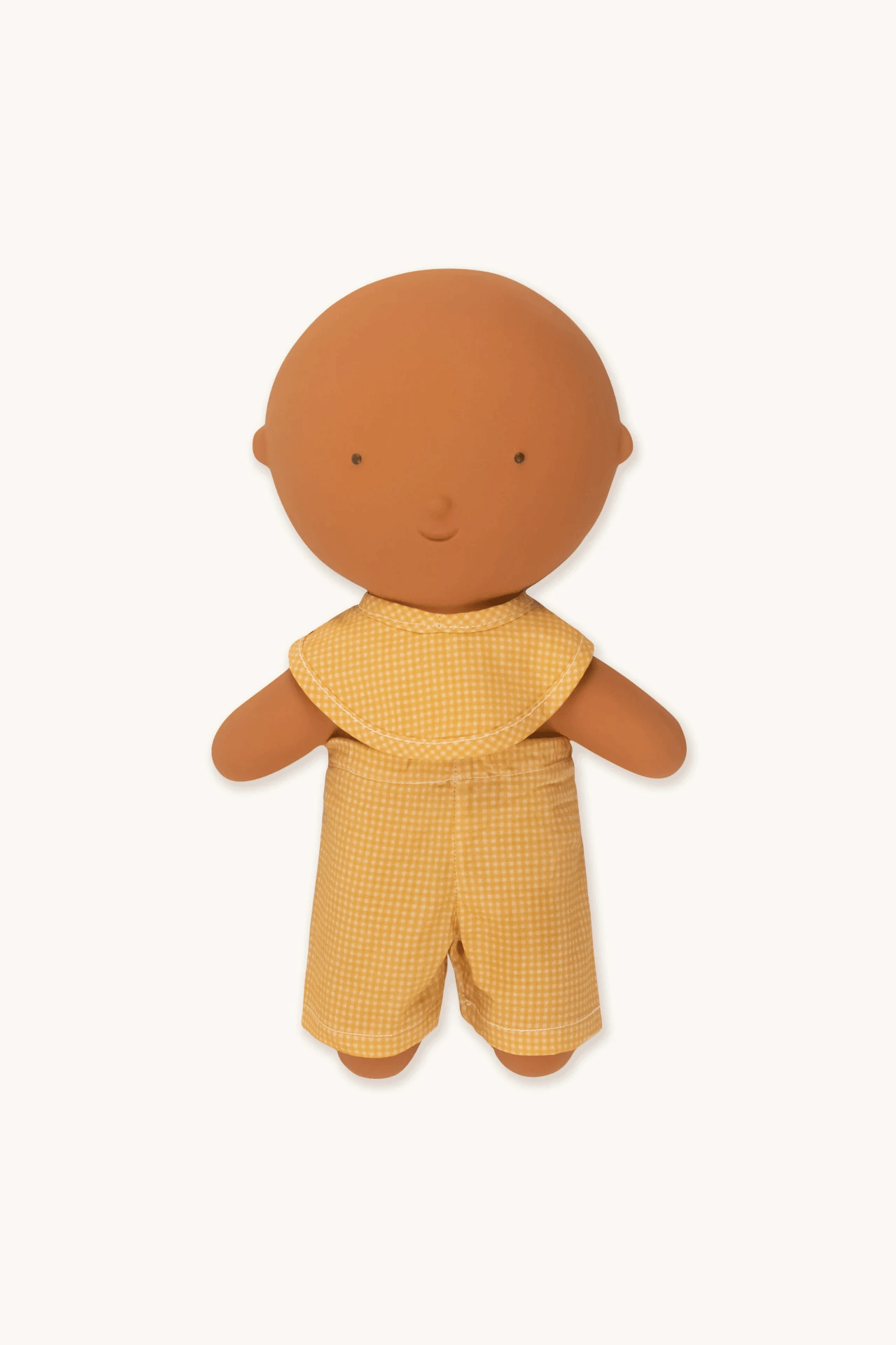 GOMMU Mustard Vichy Bib and Bottoms Set - Baby Boy & Girl Outfit for Newborn Photoshoot, Christening, and Special Occasions