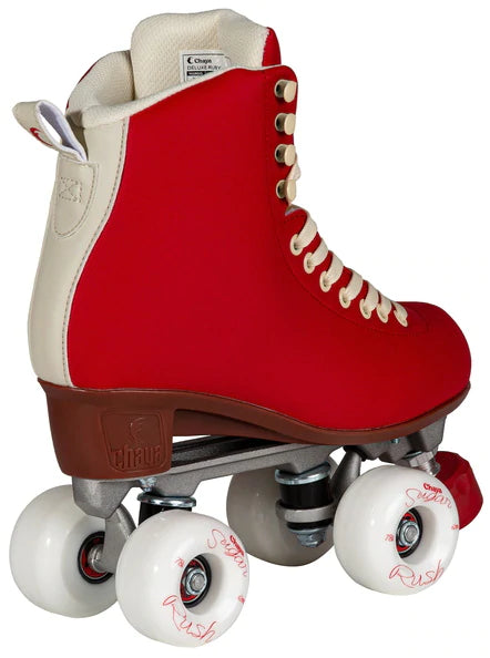Chaya Melrose Deluxe Roller Skates for Women - Ruby Red Outdoor & Indoor Skates for Fitness, Rink & Street Skating