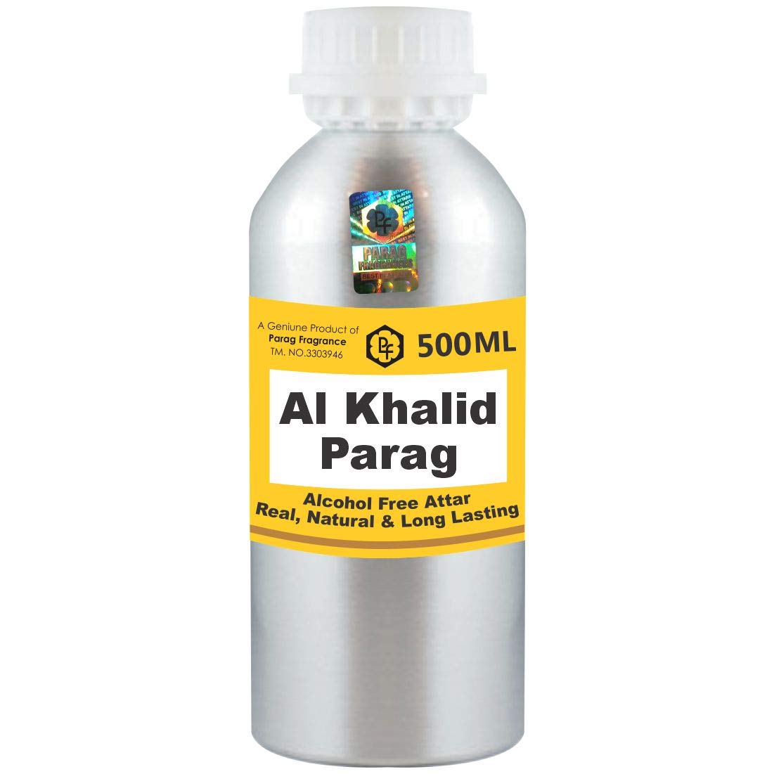 Premium Parag Fragrances Al Khalid Attar 500ml – Alcohol-Free, Long-Lasting Perfume Oil for Men & Women | Best Attar, Itra, Scent for Daily Wear & Religious Ceremonies
