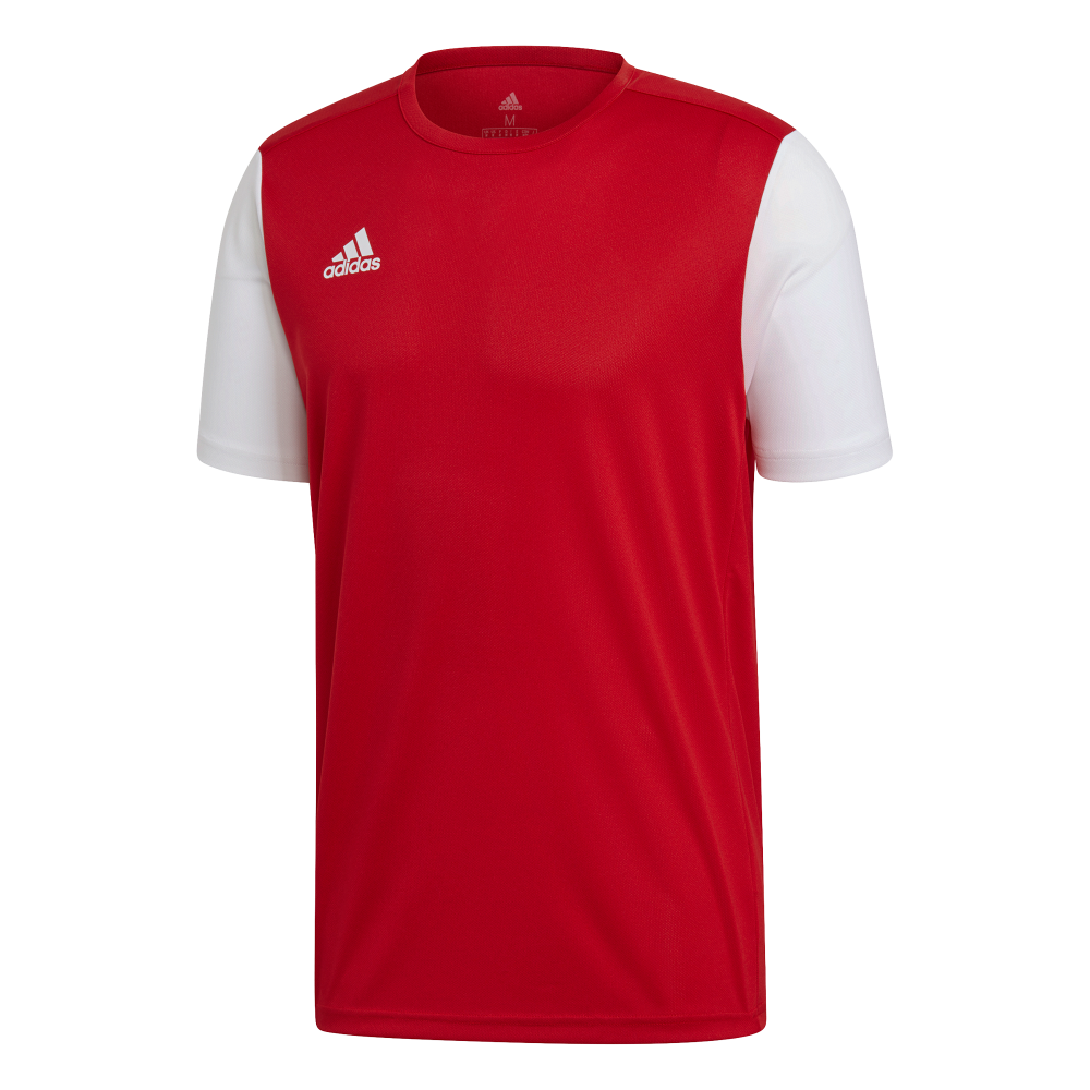 Adidas Youth Estro 19 Soccer Jersey - Red & White Team Uniform for Boys & Girls - Perfect for Youth Soccer Games, Training & Team Sports