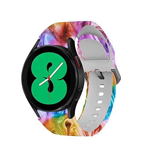 Samsung Watch Band 20mm Floral Sport Strap for Galaxy Watch 4/3/Active 2 - Gym & Daily Wear
