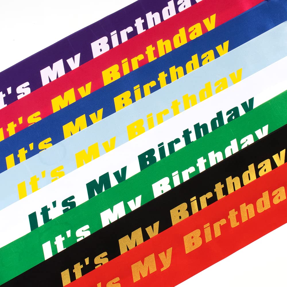 Birthday Sash for Boys & Girls - Light Blue 'It's My Birthday' Party Decoration & Favor - Perfect for Birthday Celebrations, Photos & Special Events