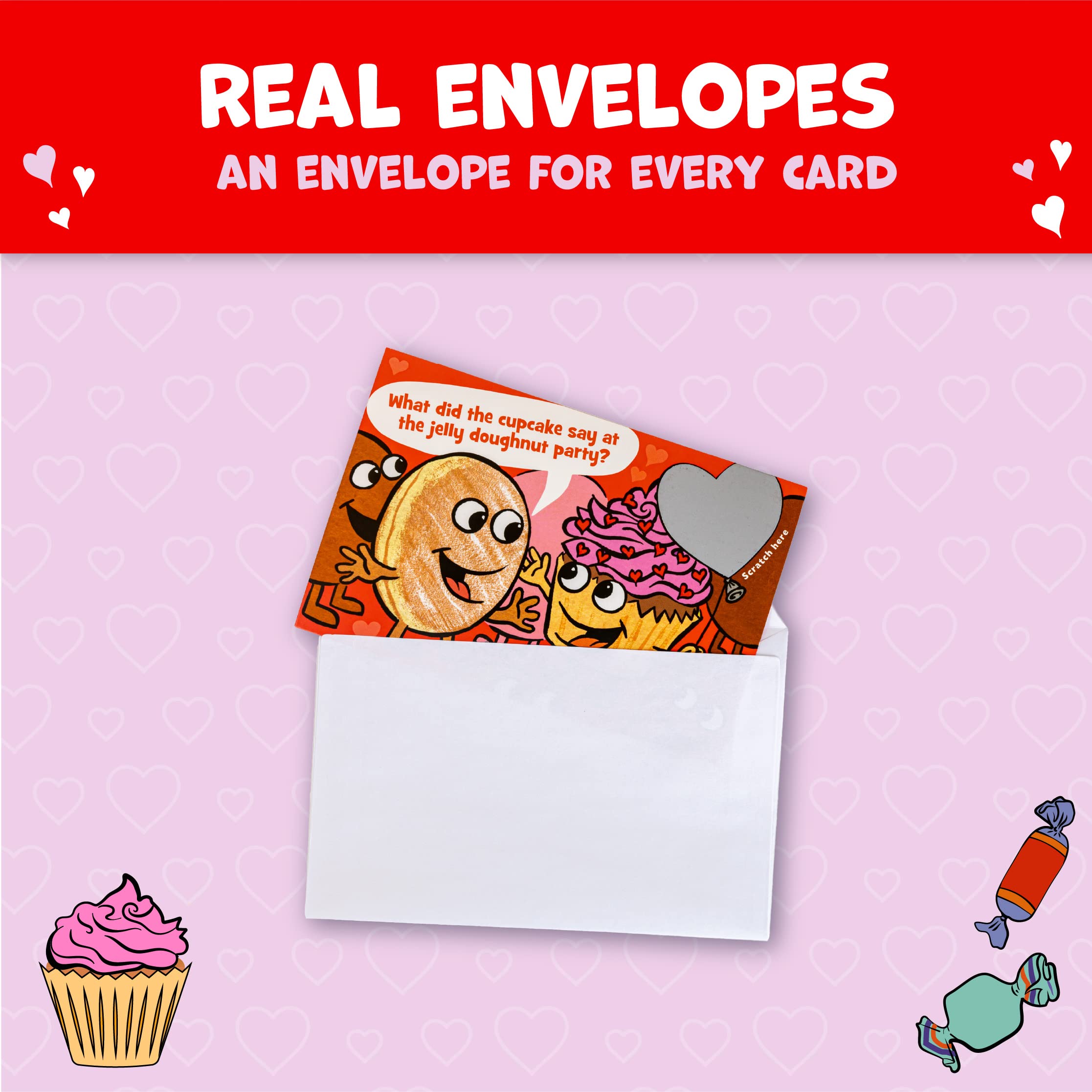Peaceable Kingdom Valentine's Day Cards for Kids - Set of 28 Classroom Valentines with Scratch-Off Jokes | Fun School Party Favors & Friendship Exchange Gifts