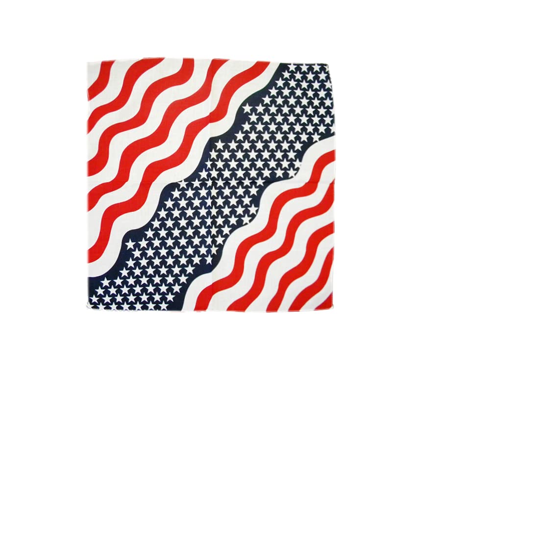 Motique Accessories USA Stars and Stripes Bandana - Patriotic American Flag Bandana - 21 Inches (One Size Fits Most) - Perfect for 4th of July, Parades, and Outdoor Adventures