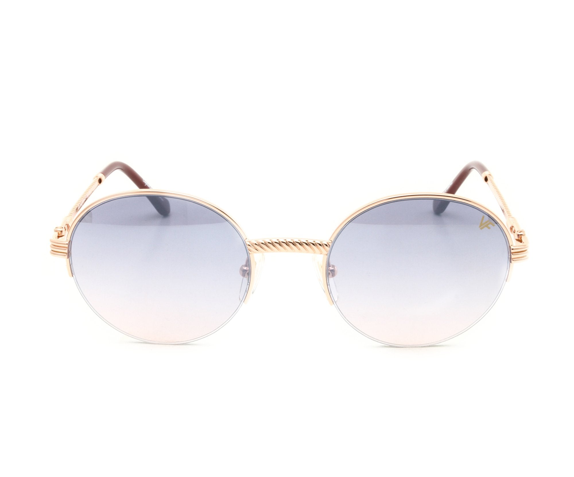 18KT Rose Gold Half Rim Glasses Frame 508 - Elegant & Lightweight Eyewear for Women & Men, Perfect for Reading, Work, and Fashion Accessories