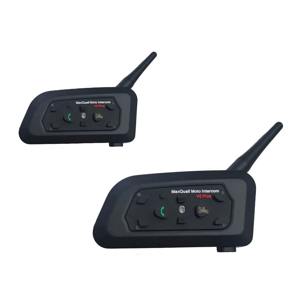 Wireless Bluetooth Headset for Motorcycle Helmets - V4 V6 Intercom System with Noise Cancelling Mic & Earphones - Ideal for Riding, Communication & GPS Navigation