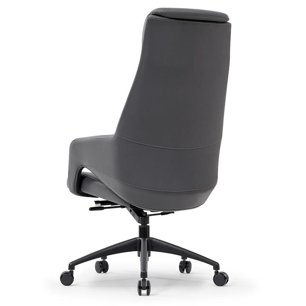 Premium RONAN Executive Office Chair - Ergonomic Grey High Back Desk Chair for Home & Office Workspaces - Perfect for Long Hours of Sitting & Productivity