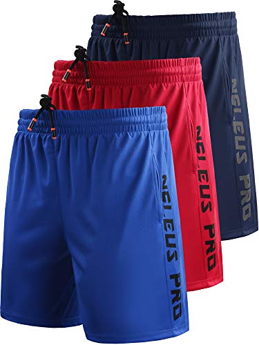 6056# Blue/Navy Blue/Red,3 Pack