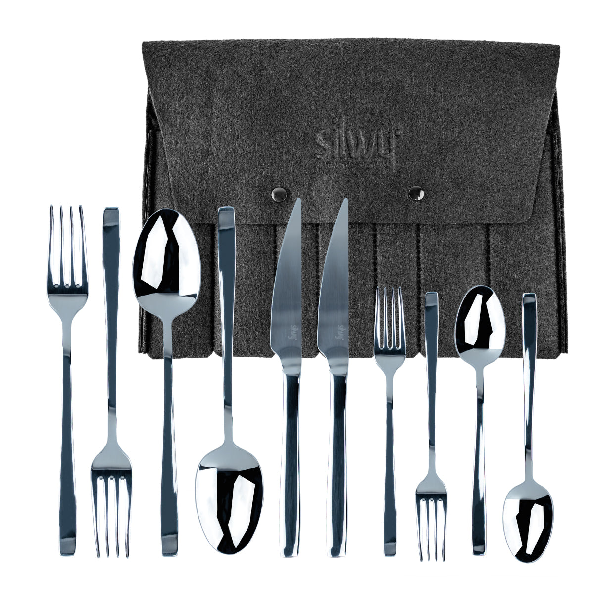 Premium Travel Cutlery Set for Couples - Lightweight & Compact Stainless Steel Utensils for Camping, Picnics, and Outdoor Adventures