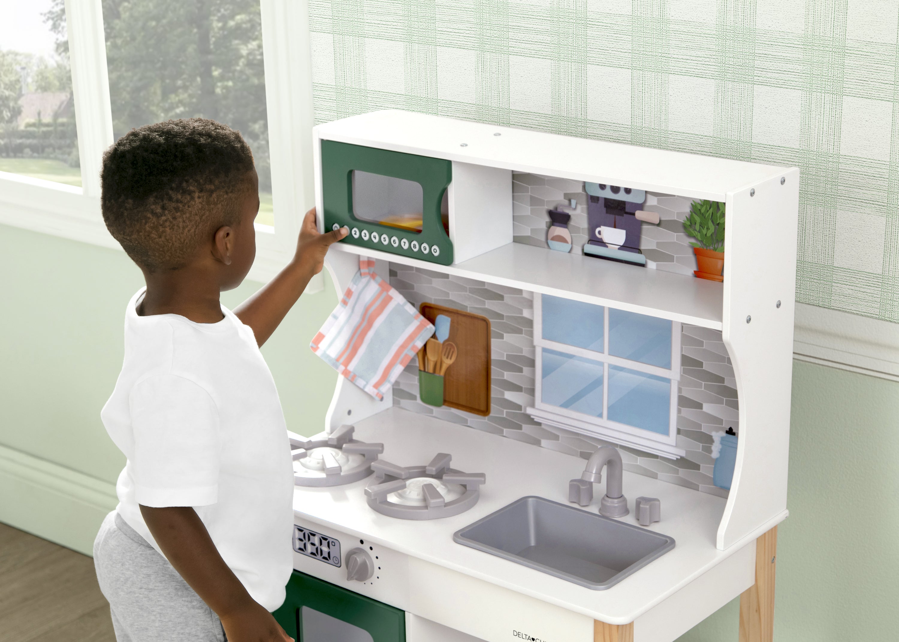 Tiny Chef Play Kitchen Set - Wooden Pretend Cooking Toy for Kids Ages 3-6 | Interactive Learning & Role Play for Preschoolers | Perfect for Birthday Gifts & Indoor Playtime