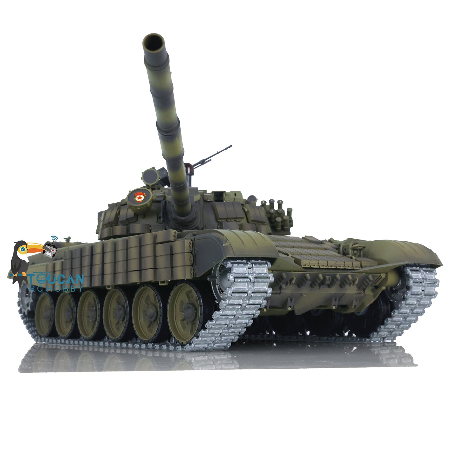 Henglong 1/16 Scale T72 Radio Controlled Tank - US Stock Metal Tracked Electric Battle Tank with 7.0 Mainboard & Battery Charger - Perfect for Military Enthusiasts, Collectors and Outdoor RC Battles