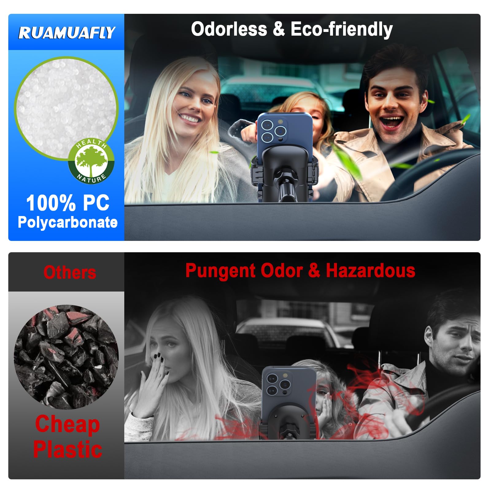 2025 New Ultra-Stable Car Vent Phone Holder with Extended Metal Hook - Wider Clamp for Thicker Cases - Compatible with iPhone 16 Pro Max/15/14/13/12, Samsung S24 Ultra, Pixel & Most Android Phones - Perfect for Safe Driving & Hands-Free Navigation