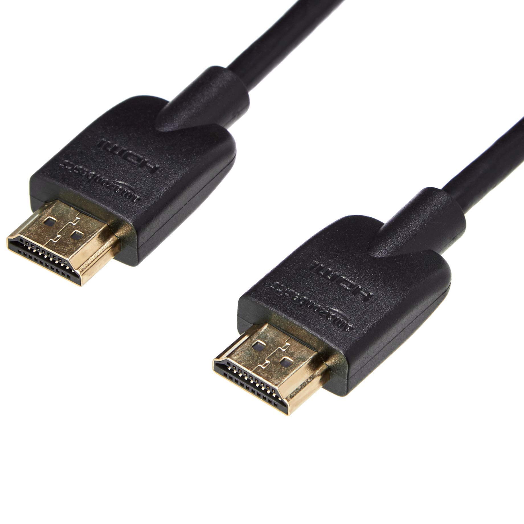 Amazon Basics Flexible HDMI Cable 6 Feet (0.9m) - High Speed 4K 60Hz, Ethernet, 3D, ARC - Durable Black Cord for TV, Monitor, Gaming Console, Home Theater & Office Setup