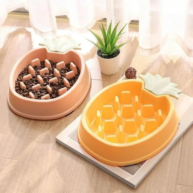 PSK PET MART Slow Feeder Dog Bowl - Anti-Choking Puzzle Food Bowl for Small Medium Large Dogs - Bone Design Pet Feeding Dish for Mealtime Fun & Mental Stimulation - Perfect for Fast Eaters, Training, and Interactive Play