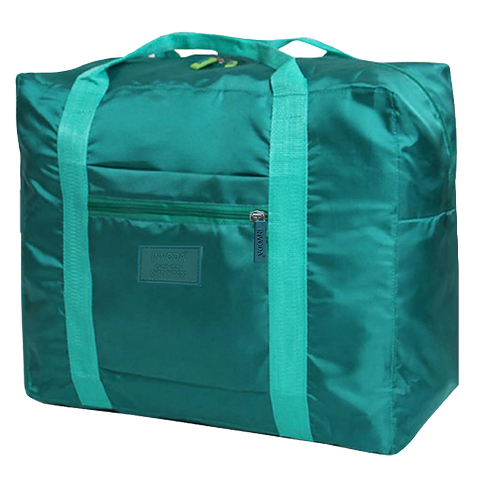 Lightweight Foldable Waterproof Travel Duffel Bag for Women & Men - Carry On Luggage, Weekender Overnight Tote Bag (Green) | Perfect for Gym, Beach Trips & Weekend Getaways