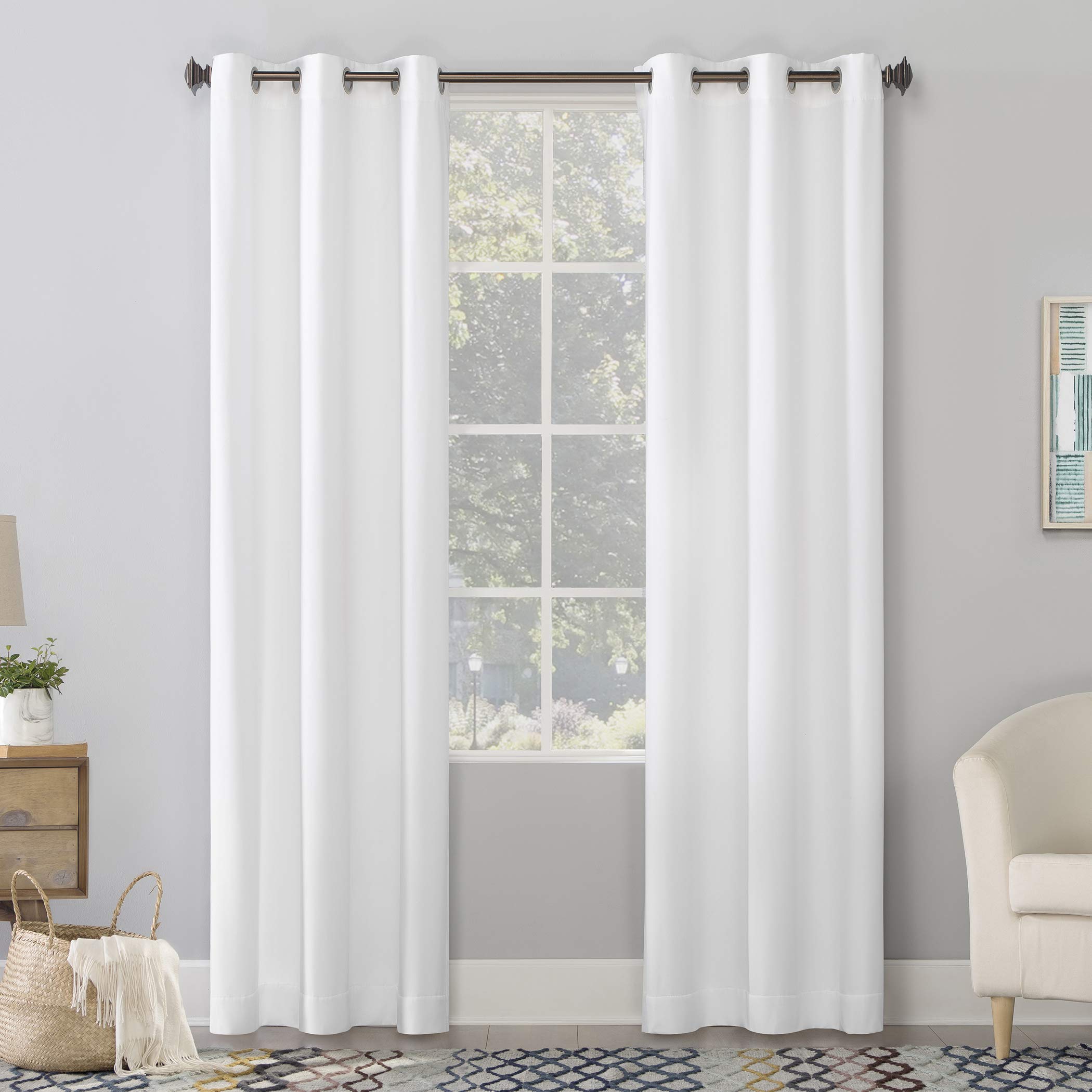 Lindstrom Textured Draft Shield Fleece Insulated Energy Efficient Grommet Curtain Panel - 40