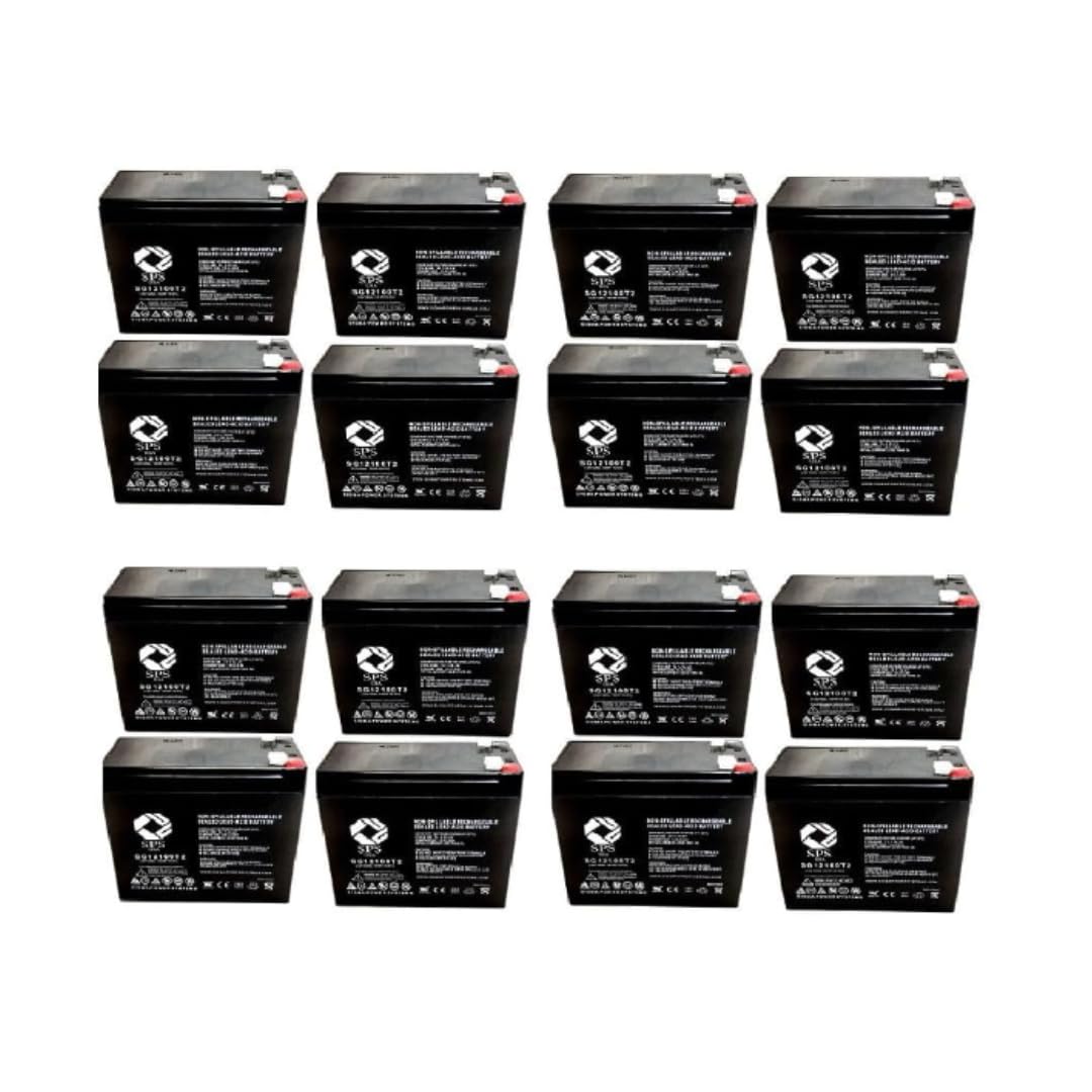 12V 10Ah Replacement Battery for Kaylee Bigfoot Monster Jeep - SPS Brand (Pack of 16) | Perfect for Off-Road Vehicles, ATVs & Power Wheels