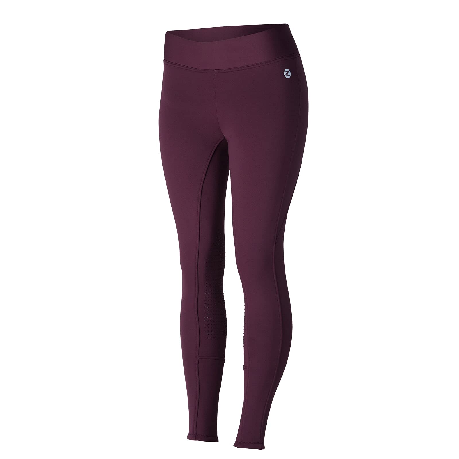 HORZE Active Women's Winter Fleece-Lined Silicone Knee Patch Equestrian Riding Tights - Warm Horseback Riding Pants for Cold Weather Equestrian Training & Outdoor Activities
