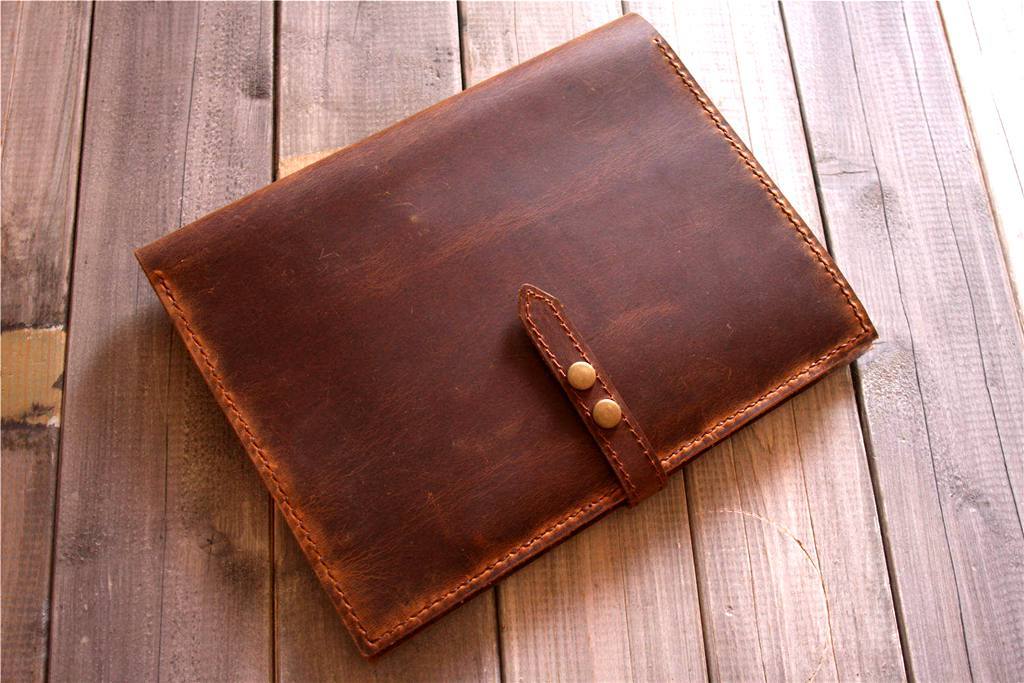 Personalized Brown Leather Portfolio Planner Organizer - Professional Business Binder for Documents, Notes & Meetings - Perfect for Office, School & Travel Organization