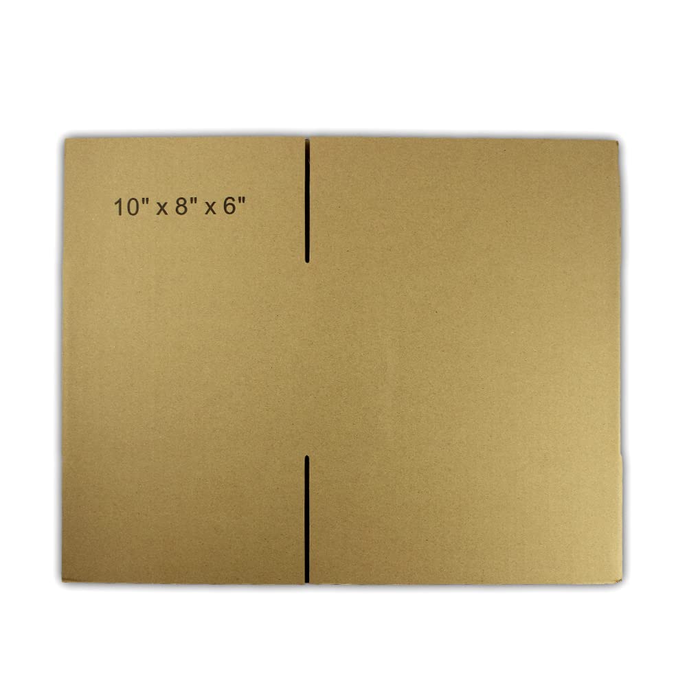 EcoSwift 10x8x6 Inches Corrugated Cardboard Shipping Boxes - Heavy Duty Moving & Mailing Boxes for Home, Office & Ecommerce Packaging (10 Pack) - Perfect for Storage, Shipping & Moving Supplies