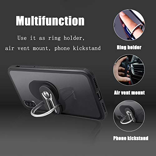 3-in-1 Universal Car Phone Holder - 360° Rotating Air Vent Mount with Finger Grip for Driving & Office Use