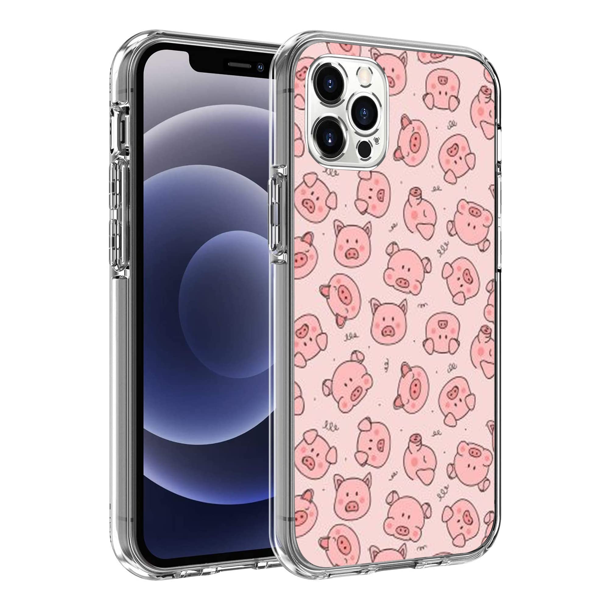 Cute Funny Pig Printed Shockproof Case for iPhone 13 - Fashionable Protective Cover for Women & Girls - Perfect for Daily Use, School, Work and Travel