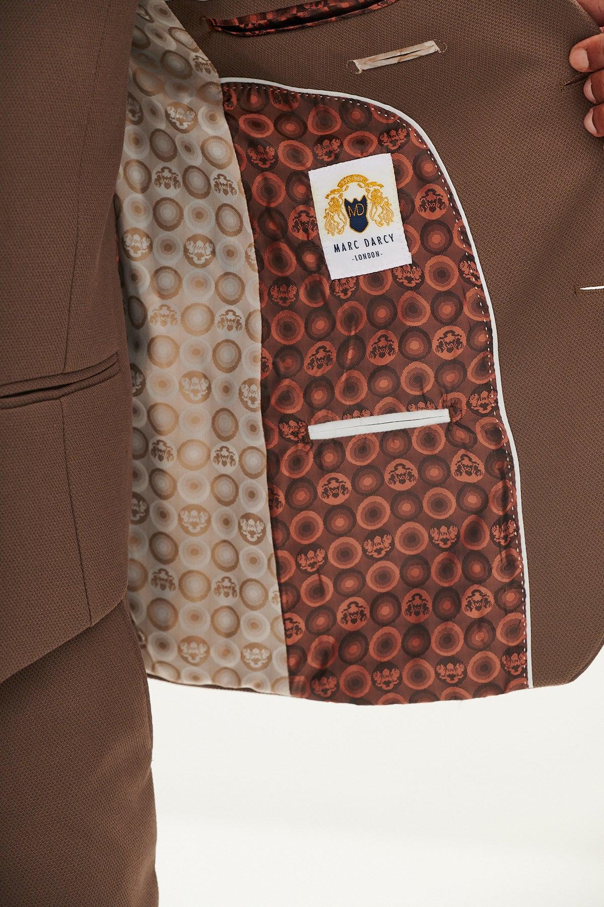 West Bromwich Albion FC Official HM5 Tan Tailored Suit - Premium Football Fan Attire for Men | Perfect for Match Days, Weddings & Formal Events