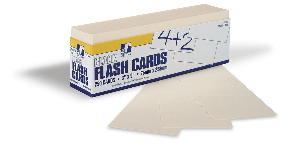 Premium Blank Manila Flash Cards for Studying, Learning & Memorization - Perfect for Students, Teachers & Homeschooling