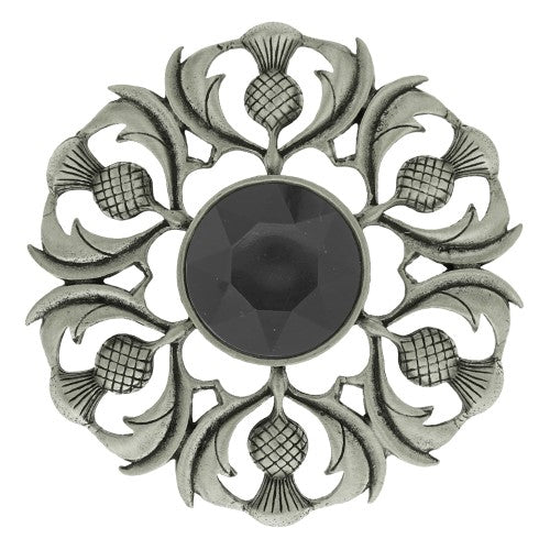 Vintage Scottish Thistle Plaid Brooch - Antique Silver Tone Celtic Pin for Women - Perfect for Tartan Dresses, Kilts, and Highland Outfits