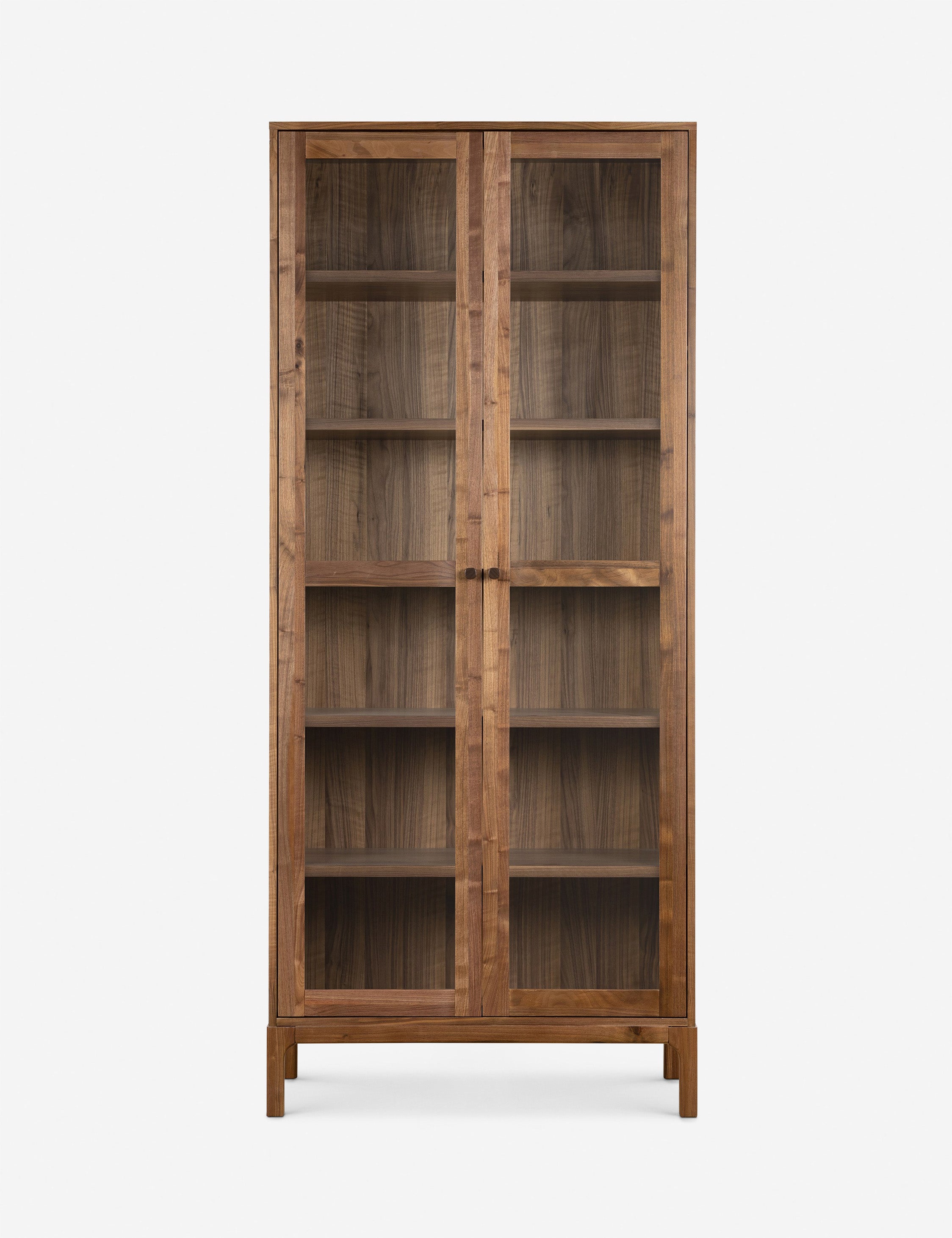 Elegant Cameron Curio Cabinet - Glass Display Cabinet with LED Lights for Collectibles, China & Home Decor - Perfect for Living Room, Dining Room & Office Showcase