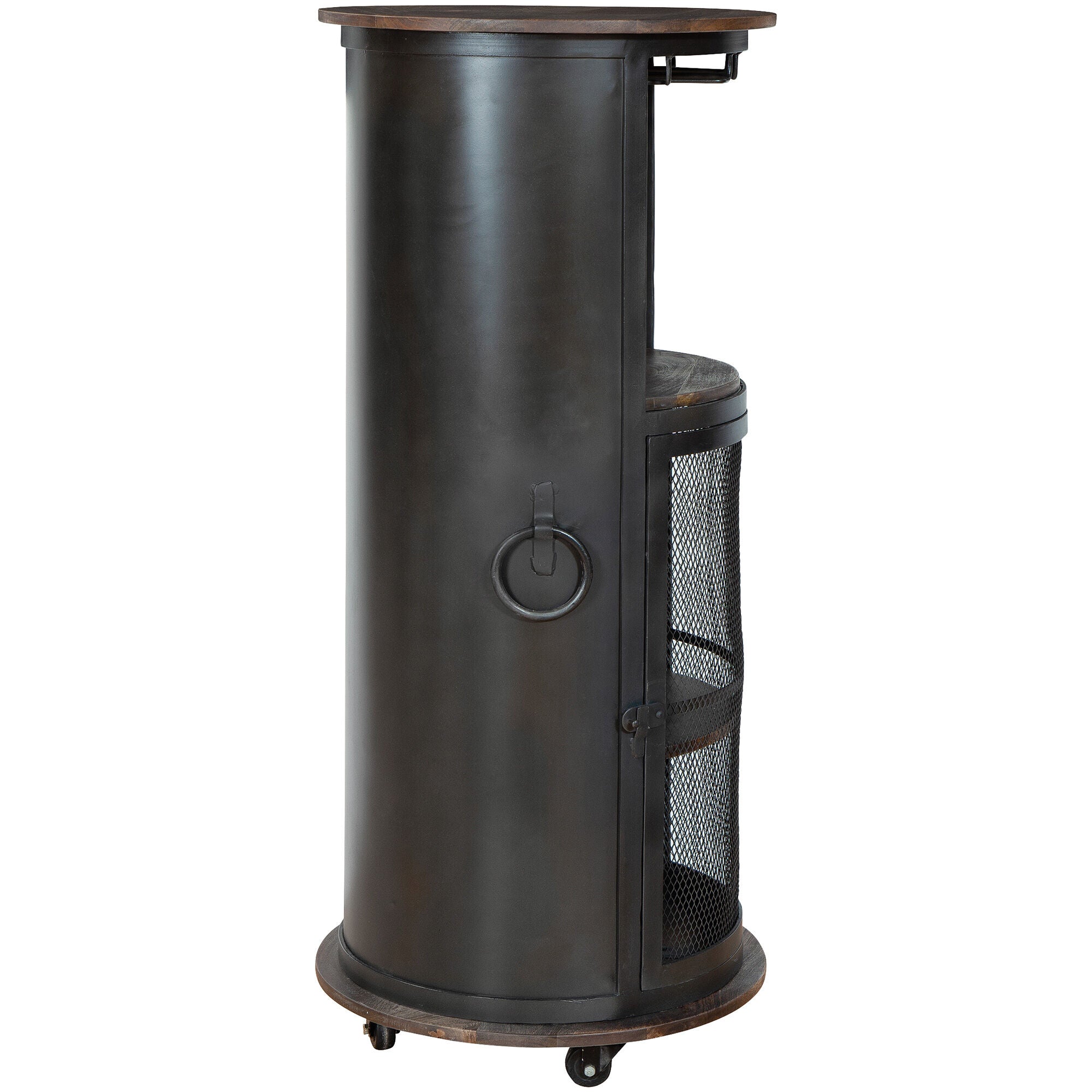Stylish Half Pint Wine and Bar Cabinet - Compact Home Bar Storage for Small Spaces - Perfect for Apartments, Dorms, and Entertainment Areas