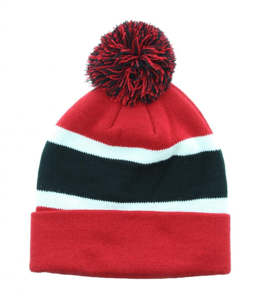 Milani Winter Stripe Thick Pom Beanie with Cuff Skull Cap Hat - Warm Knit Hat for Men & Women - Perfect for Snowboarding, Skiing & Cold Weather Fashion