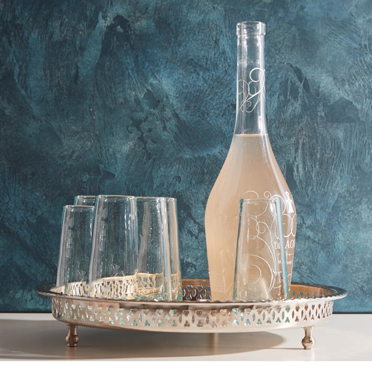 Verve CULTURE Handblown Moroccan Cone Champagne Glasses - Set of 6 (6 Fl. Oz) - Elegant Stemware for Weddings, Parties & Special Occasions