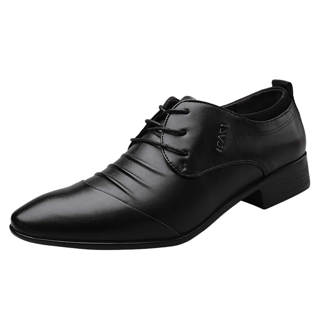 **Men's Leather Slip-On Dress Shoes - Comfortable Brown Work & Wedding Shoes for Business Casual & Formal Occasions**