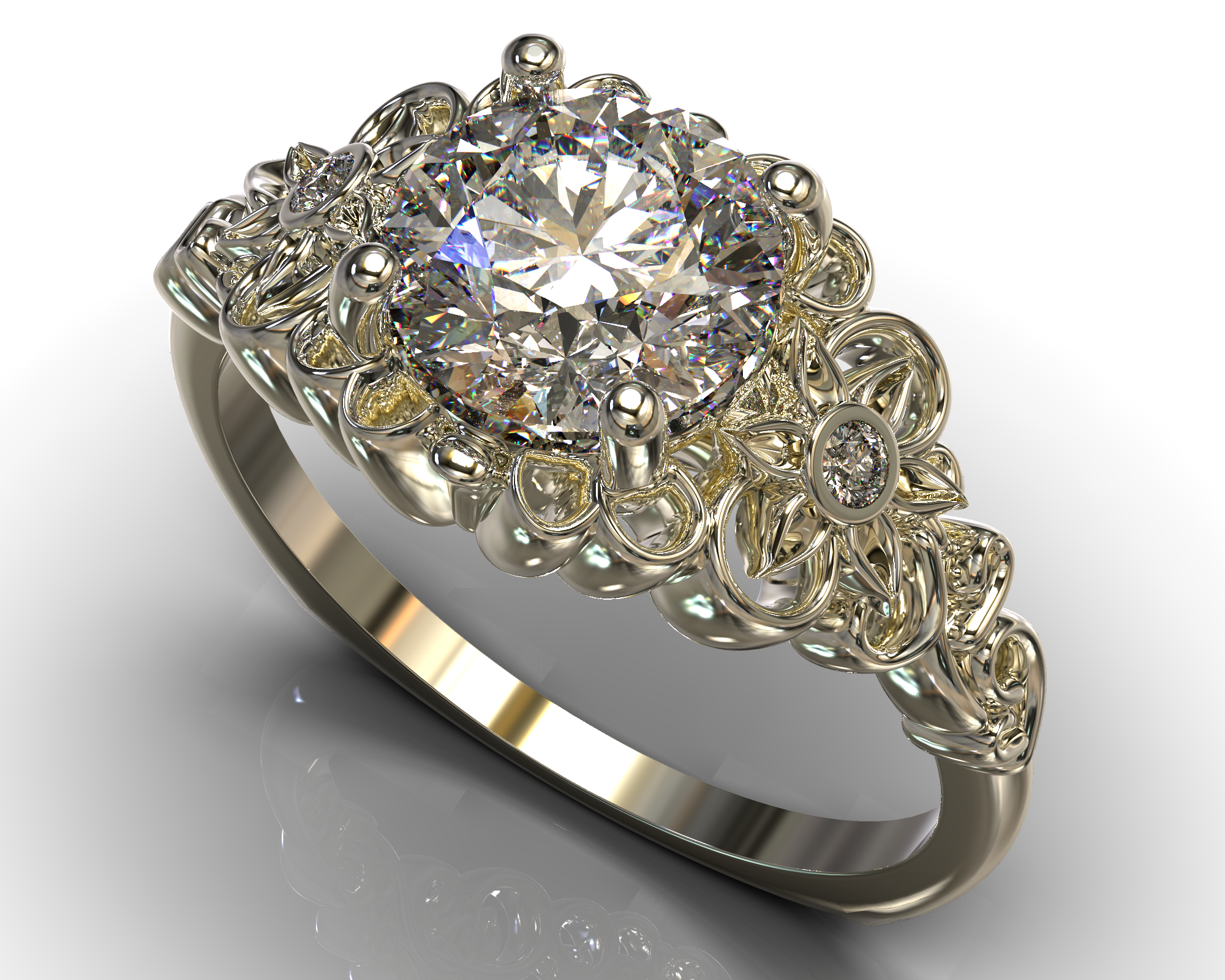 Stunning 14K White Gold Engagement Ring for Women - Elegant Solitaire Diamond Wedding Band, Perfect for Proposals, Anniversaries & Special Occasions